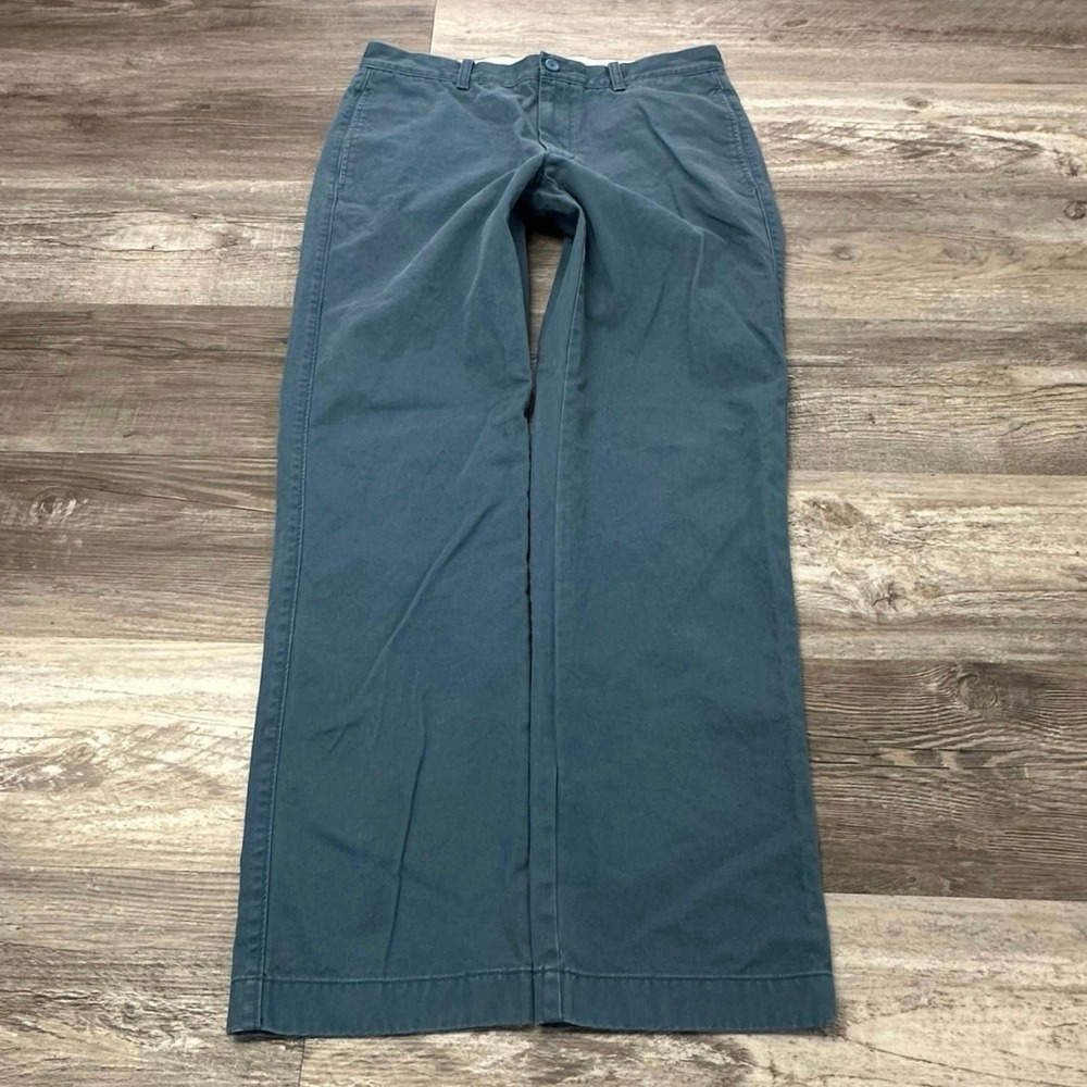 J Crew Blue Mens 32x32 Classic Fit Flat Front Straight Leg Preppy Chino Pants
